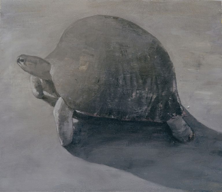 Javier Artica, The Tortoise’s Shell. 2017, oil on plywood, 59 x 69 cm