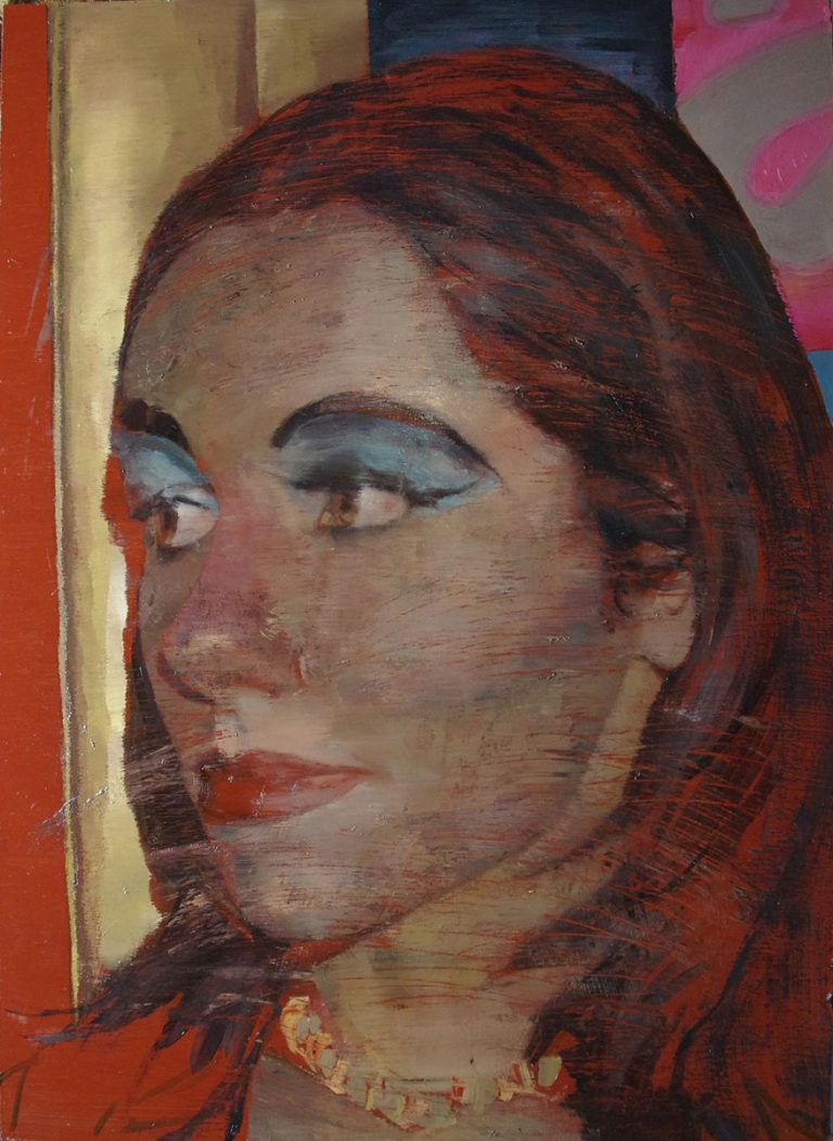 Javier Artica, Make Up. 2016, oil on plywood, 92 x 66 cm