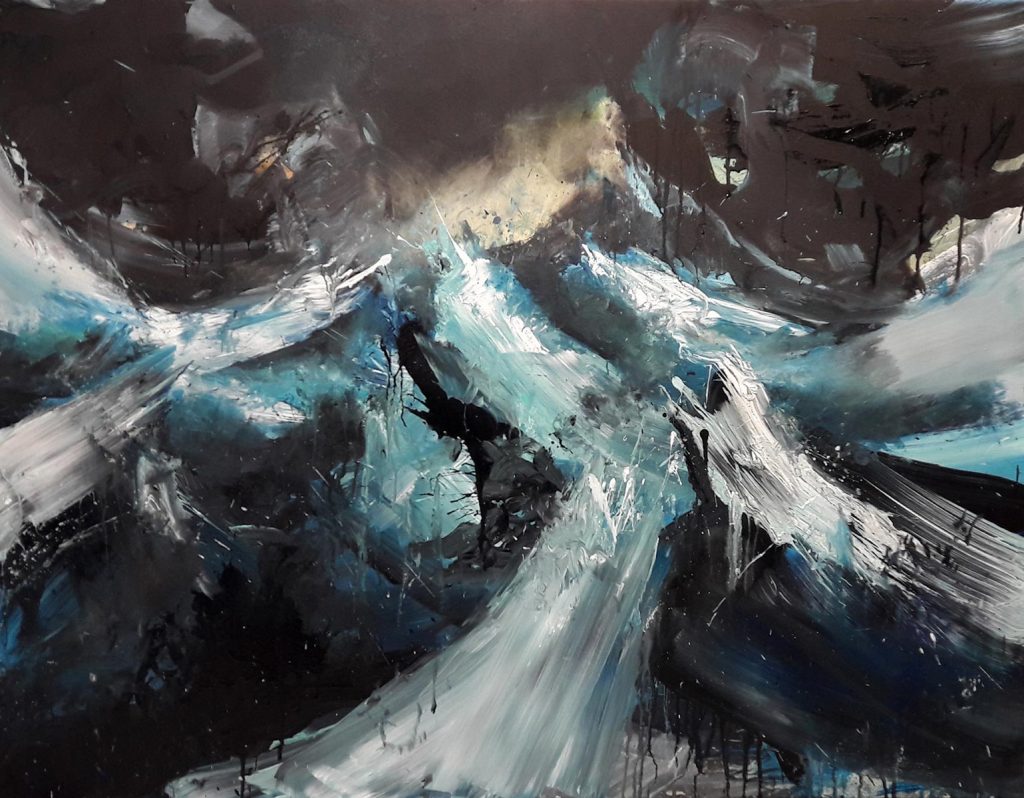 Storm. 2018, acrylic on canvas, 89 x 116 cm